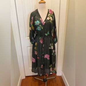 Johnny Was Multicolor Silk Dress Size L